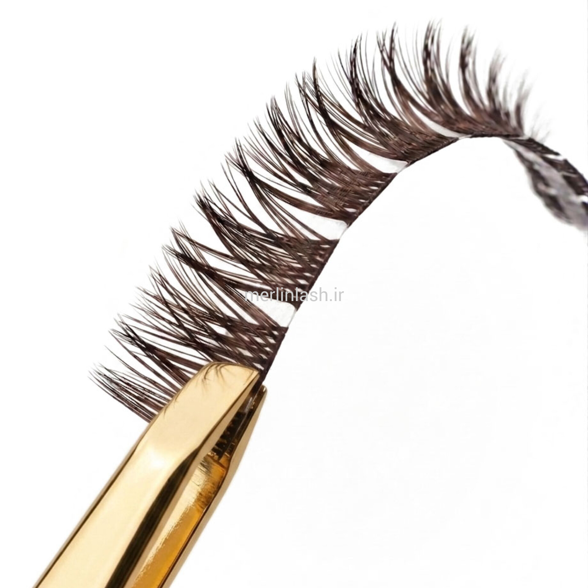 مژه ریسه ای مدل فیشر رنگ قهوه ای شکلاتی کاشت هیدن